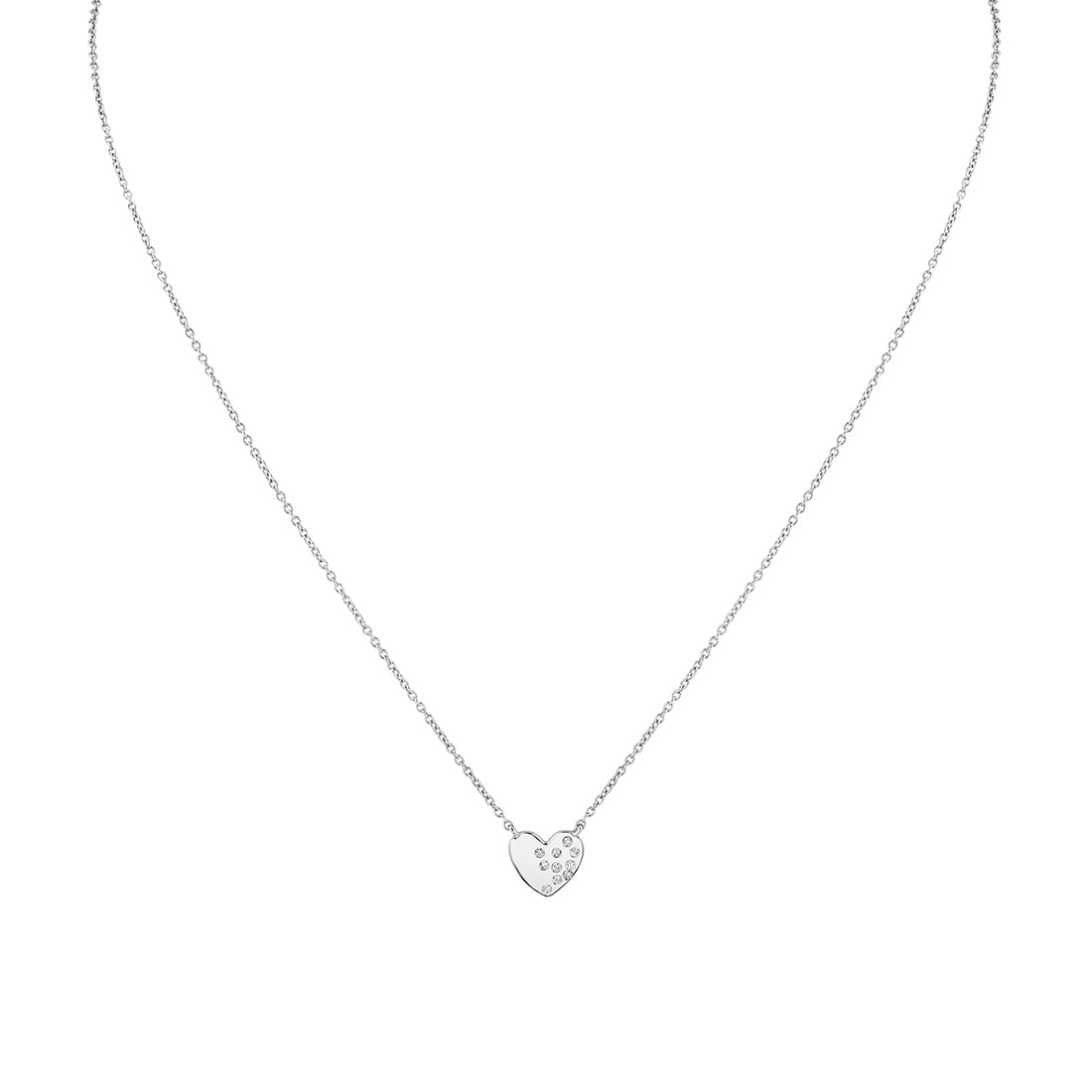 Eternelle Scattered Diamond Heart Necklace