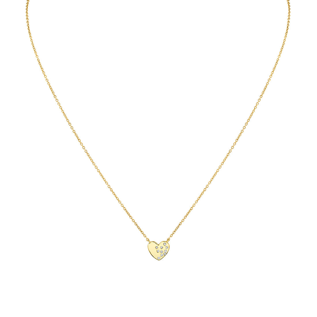 Eternelle Scattered Diamond Heart Necklace