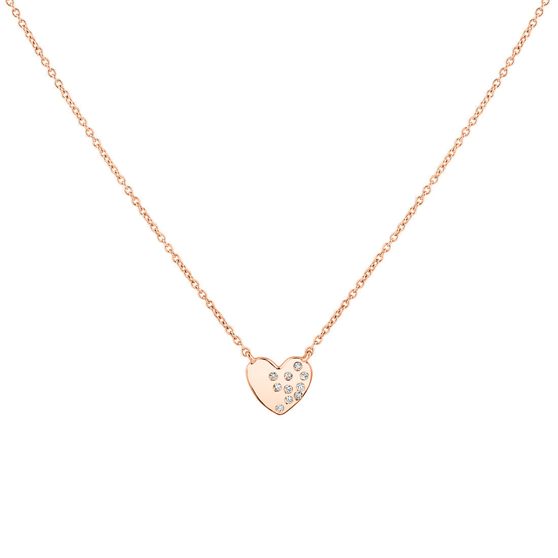 Eternelle Scattered Diamond Heart Necklace