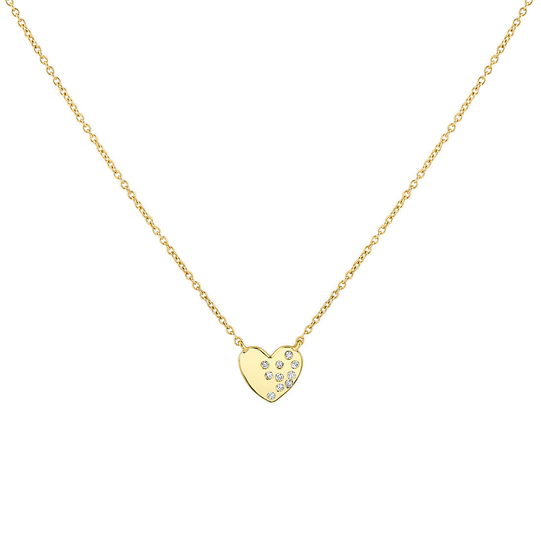 Eternelle Scattered Diamond Heart Necklace