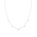 Eternelle Scattered Diamond Heart Charm Necklace