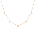 Eternelle Scattered Diamond Heart Charm Necklace