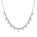 Eternelle Diamond Necklace with Floating Pear Diamonds