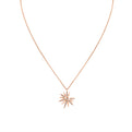Solaz Sun Diamond Necklace with Bezel Diamond