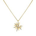 Solaz Sun Diamond Necklace with Bezel Diamond
