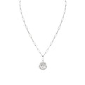 Auravie Shell Shapes Diamond Paperclip Necklace