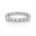 White Gold Eternity Ring With Oval Lab-Grown Diamonds