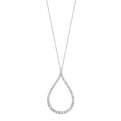 Modern Diamond Hoop Pendant - Small