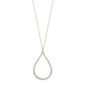 Modern Diamond Hoop Pendant - Small