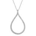 Modern Diamond Hoop Pendant - Large