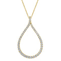 Modern Diamond Hoop Pendant - Large