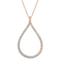 Modern Diamond Hoop Pendant - Large