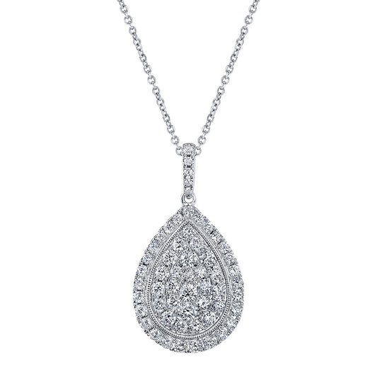 Vintage Pear-Shaped Diamond Pendant