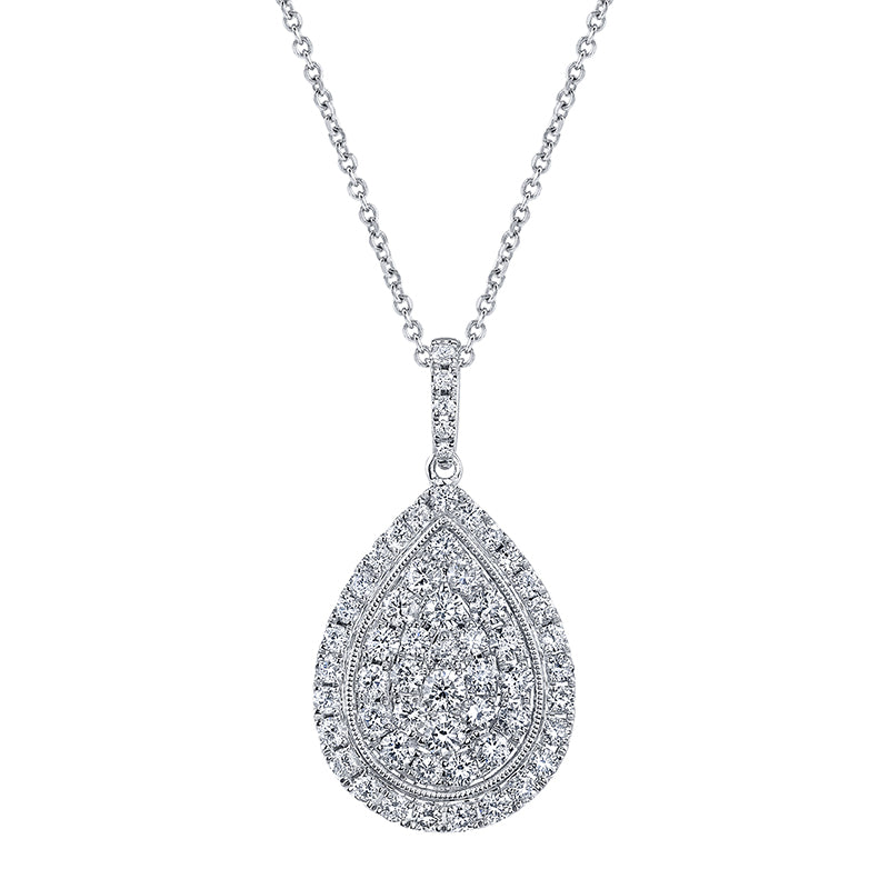 Vintage Pear-Shaped Diamond Pendant