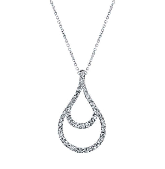 Classic Double Drop Diamond Pendant