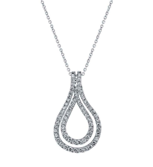 Classic Double Drop Diamond Pendant