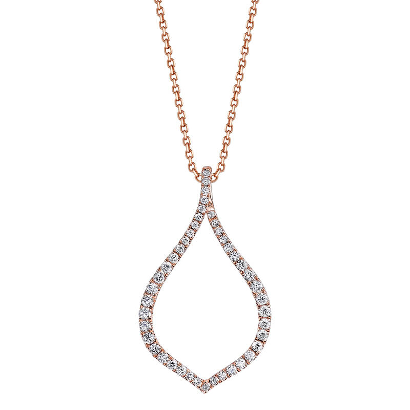 Classic Rose Gold Diamond Pendant
