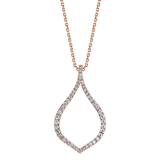 Classic Rose Gold Diamond Pendant