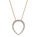 Rose Gold Diamond Teardrop Necklace