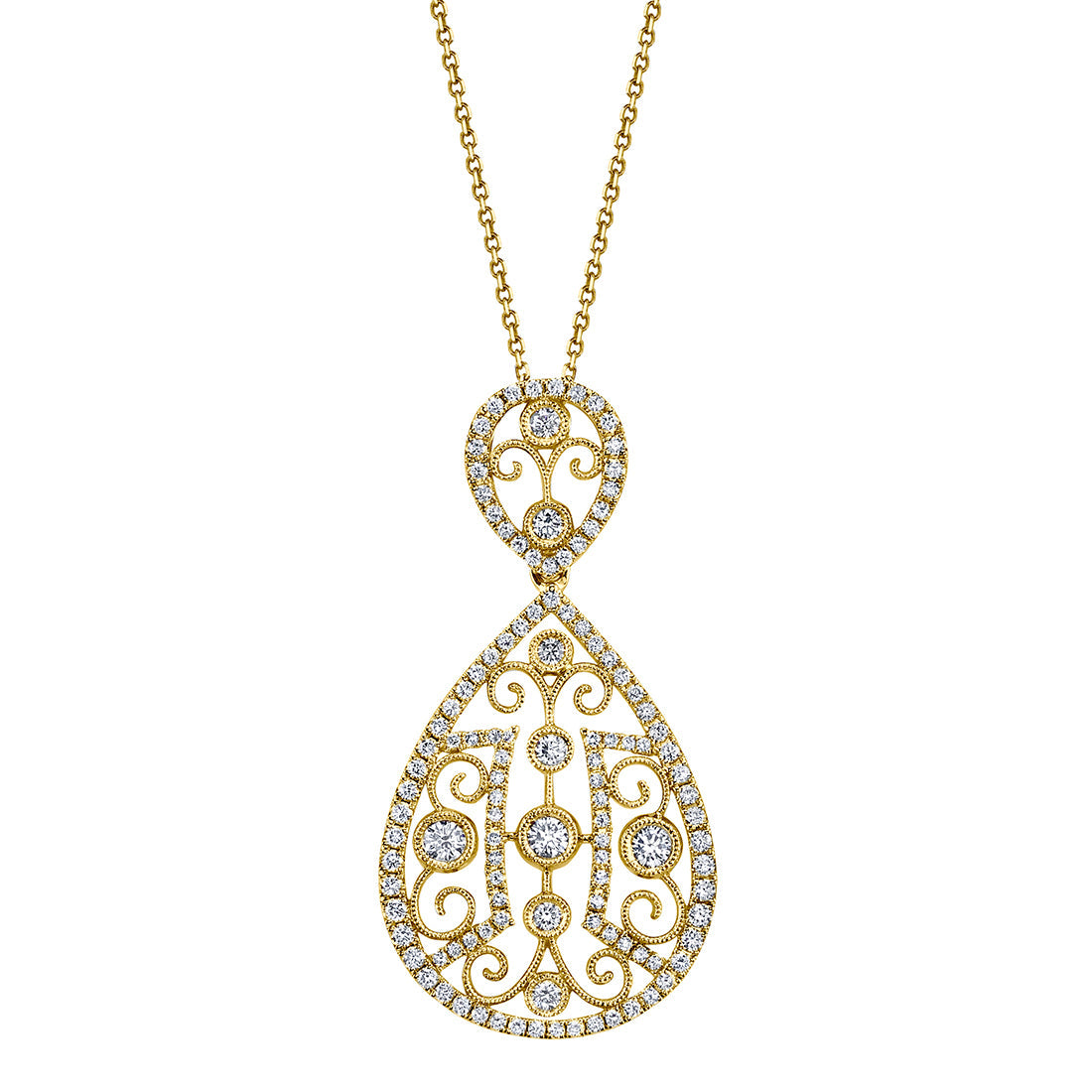 Pear Shaped Diamond Pendant