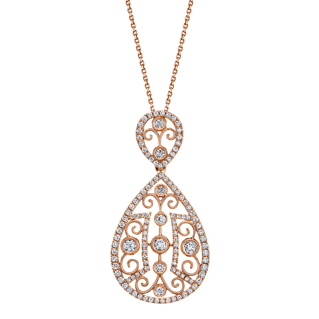 Pear Shaped Diamond Pendant
