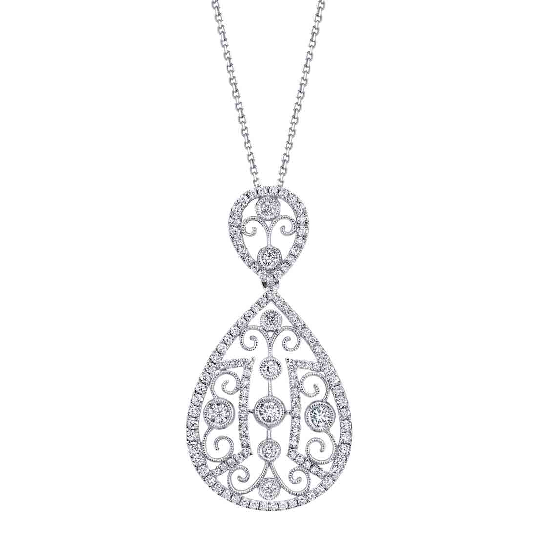 Pear Shaped Diamond Pendant
