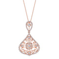 Pear Shaped Modern Vintage Diamond Pendant