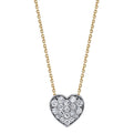 Modern Pave Diamond Heart Shaped Pendant