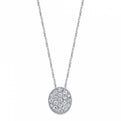 Classic Pave Diamond Oval Shaped Pendant