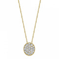 Classic Pave Diamond Oval Shaped Pendant