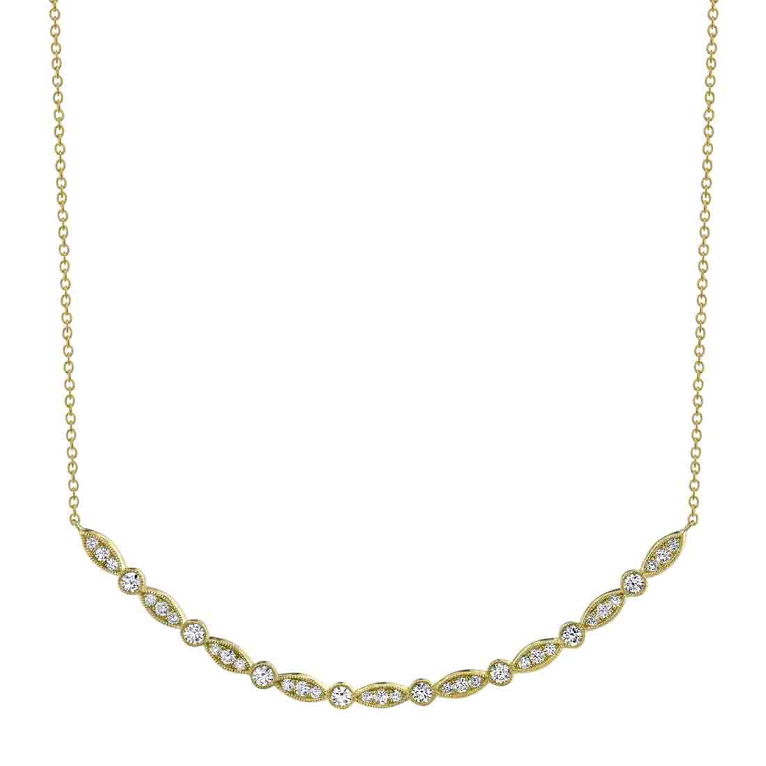 Vintage Marquise and Round Brilliant Diamond Pendant