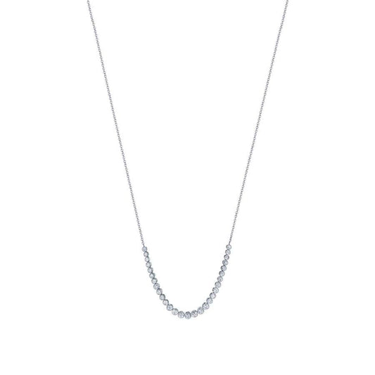 Modern Bezel Set Diamond Pendant