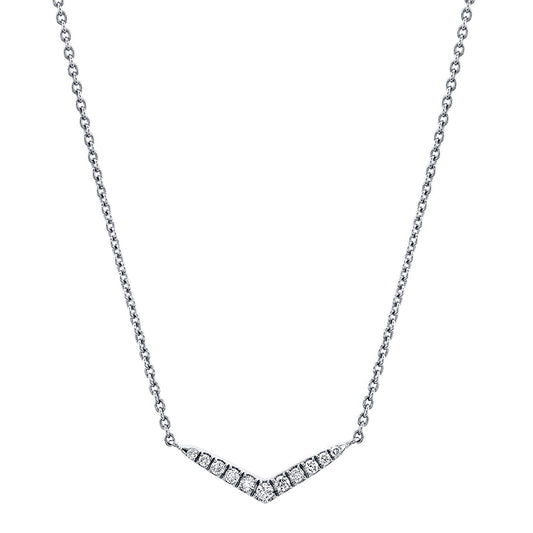 V Shaped Diamond Pendant