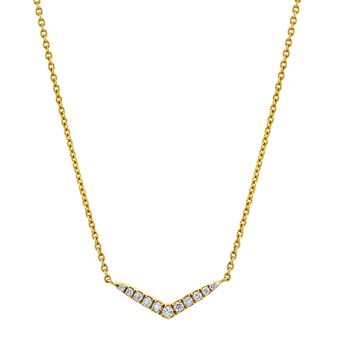 V Shaped Diamond Pendant