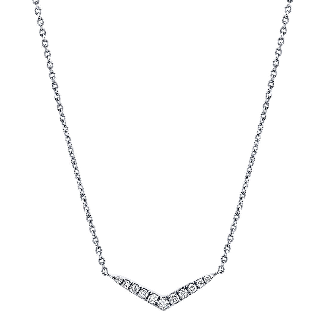 V Shaped Diamond Pendant
