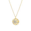 Solaz Sun Burst Diamond Medallion Pendant