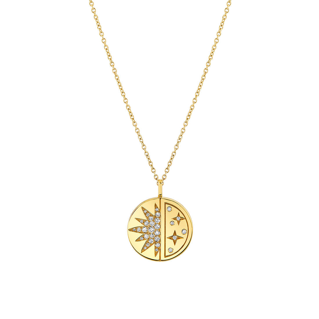 Solaz Sun and Stars Diamond Pendant
