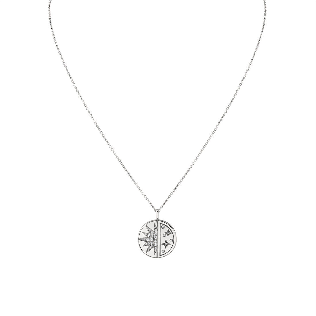 Solaz Sun and Stars Diamond Pendant