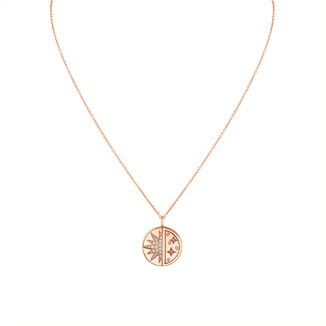 Solaz Sun and Stars Diamond Pendant