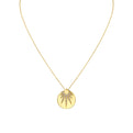 Solaz Sun Rays Shell Diamond Pendant