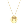 Solaz Sun Rays Shell Diamond Pendant