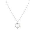 Solaz Spaced Diamond Open Sun Pendant