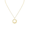 Solaz Spaced Diamond Open Sun Pendant