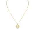 Solaz Shell Sun Diamond Pendant