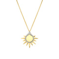 Solaz Shell Sun Diamond Pendant