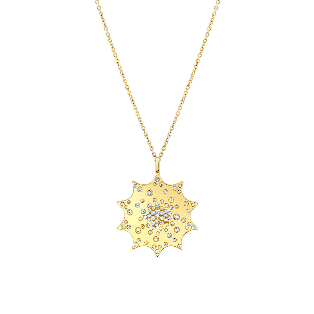 Solaz Sun Spaced Diamond Pendant