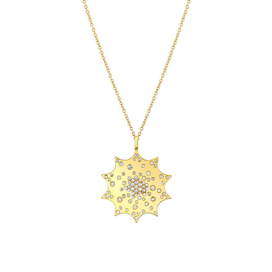Solaz Sun Spaced Diamond Pendant