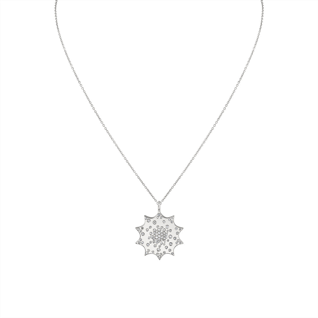 Solaz Sun Spaced Diamond Pendant