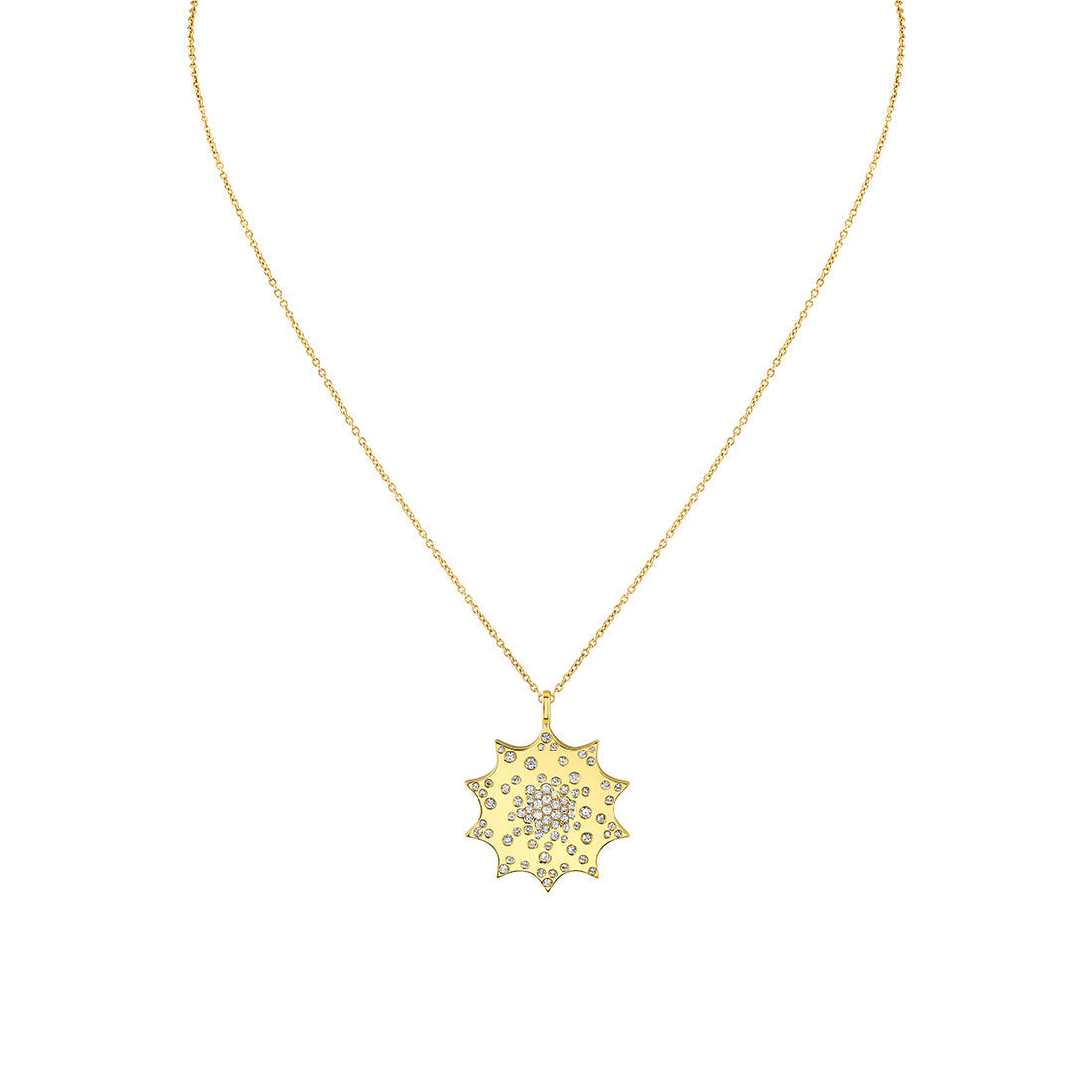 Solaz Sun Spaced Diamond Pendant