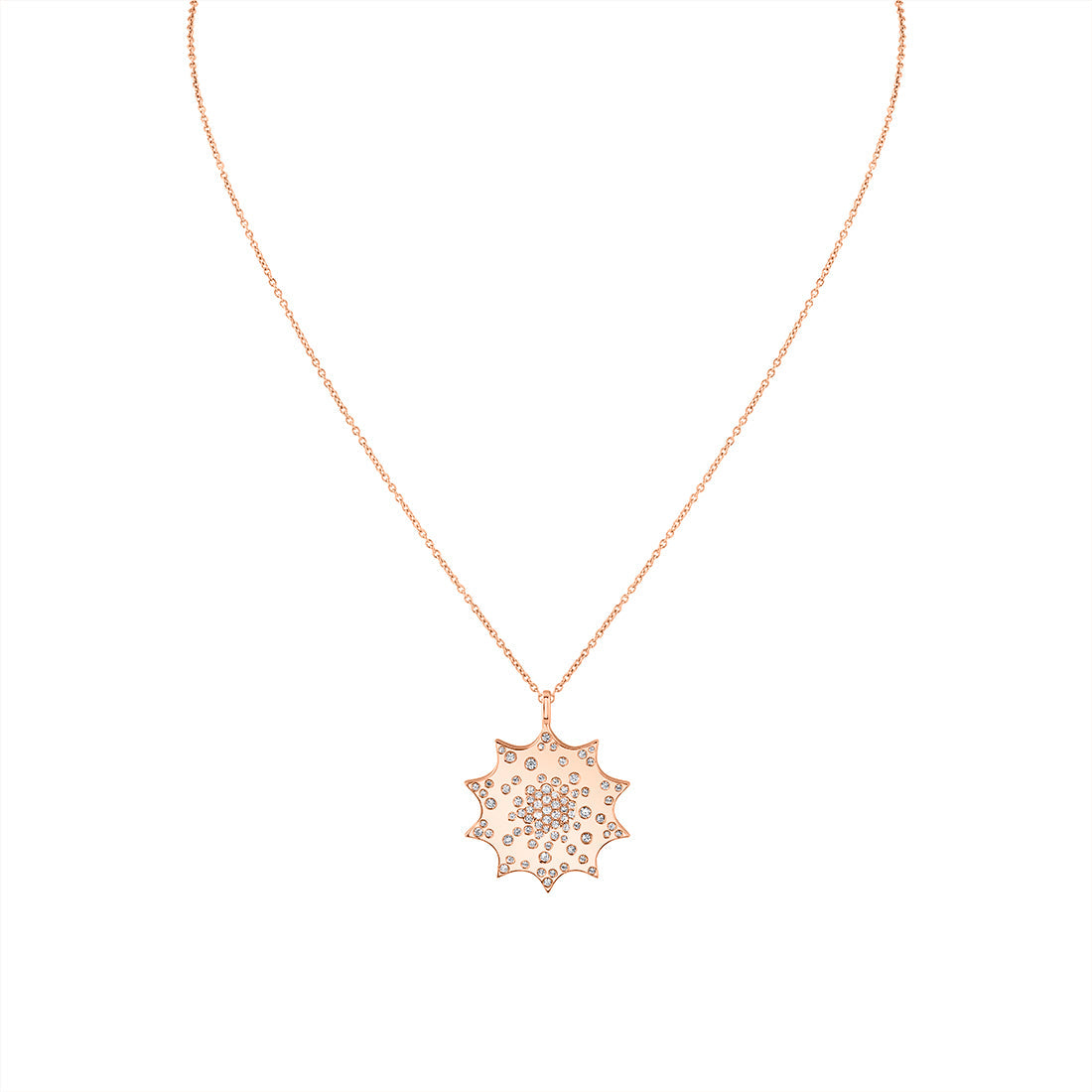 Solaz Sun Spaced Diamond Pendant